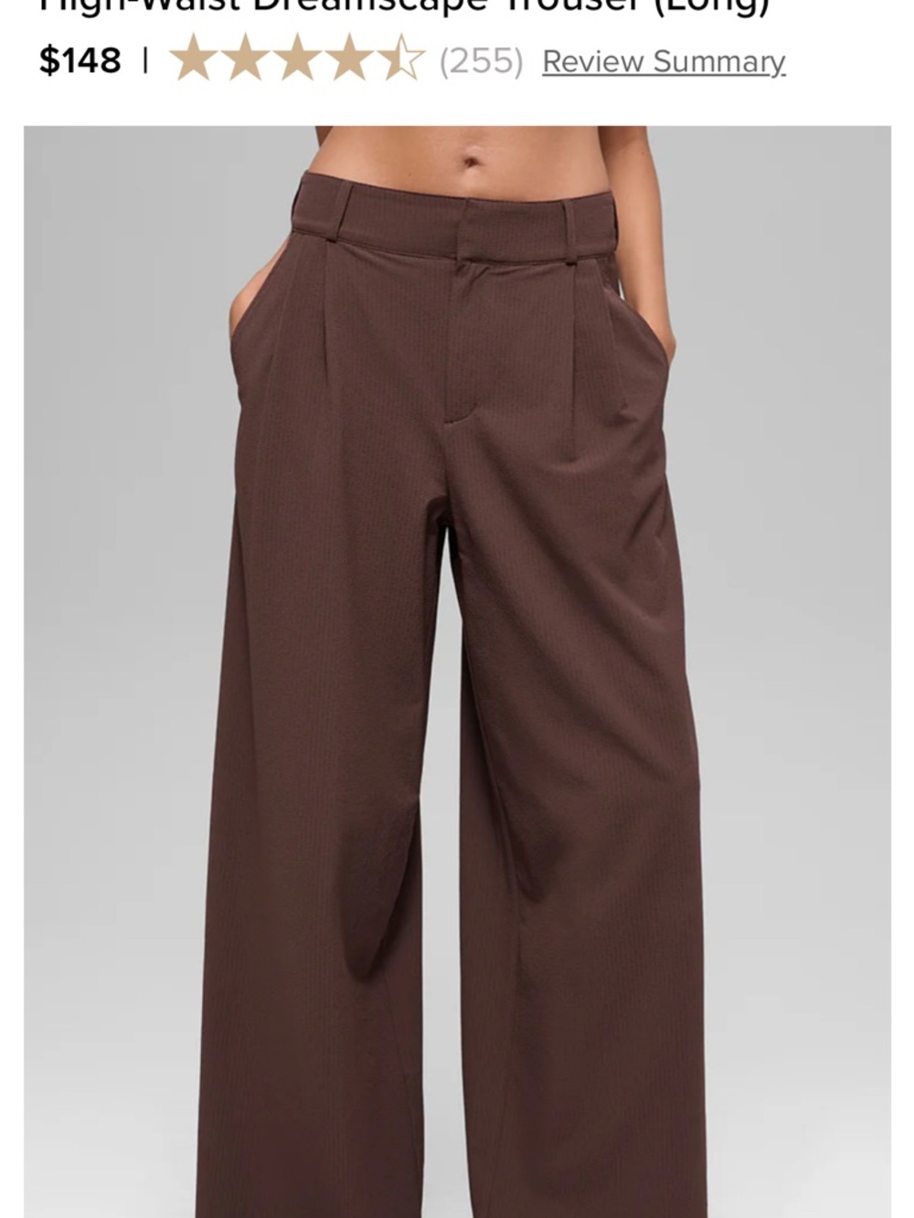 ALO Yoga High-Waist Wide-Leg Trousers — Brown